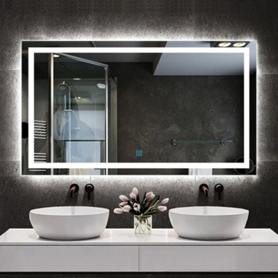 Picture of Premium Quality & Customizable LED Lighting, High Intensity LED Touch Mirror - Rectangle - Crystal - 24x36 Inch