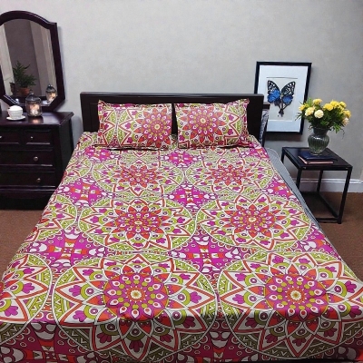 Picture of Premium Cotton Printed Bedsheet King Size Soft Comfortable Bedroom Use - 1767519194_L_9 (1)