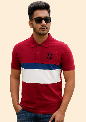 Picture of Barcelona Official design Polo Tshirt Maroon