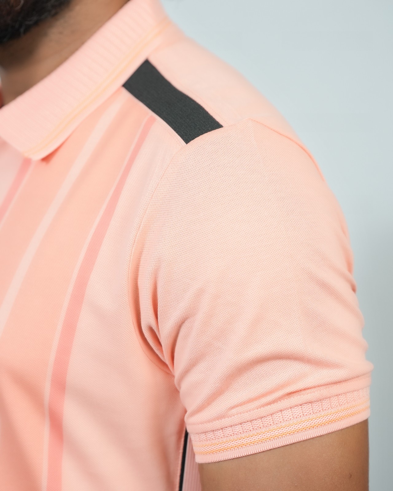 Picture of Shohure Peach Color Zipper Polo Tshirt Peach