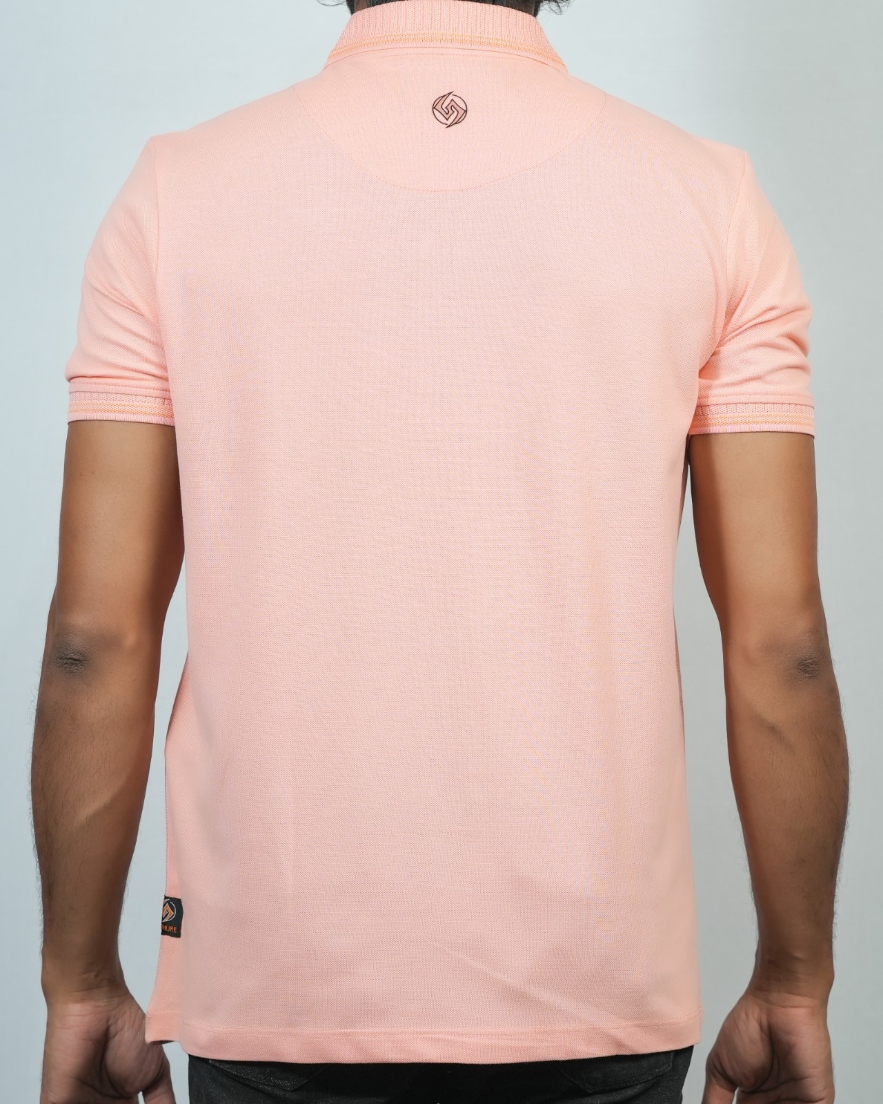 Picture of Shohure Peach Color Zipper Polo Tshirt Peach