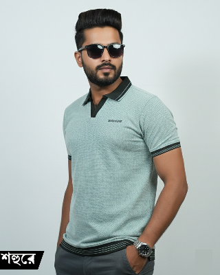 Picture of Shohure Sky Blue Color Polo Tshirt Sky Blue