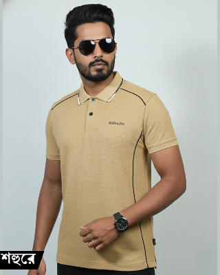 Picture of Shohure Golden Yellow Color Polo Tshirt Golden Yellow