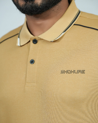 Picture of Shohure Golden Yellow Color Polo Tshirt Golden Yellow