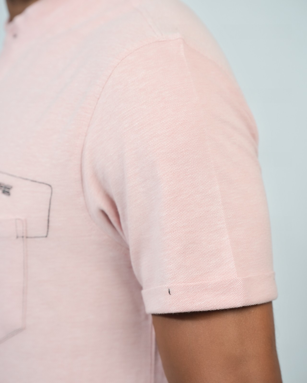 Picture of Shohure Pink Color Van Collar Polo Tshirt Pink