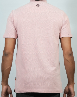 Picture of Shohure Pink Color Van Collar Polo Tshirt Pink
