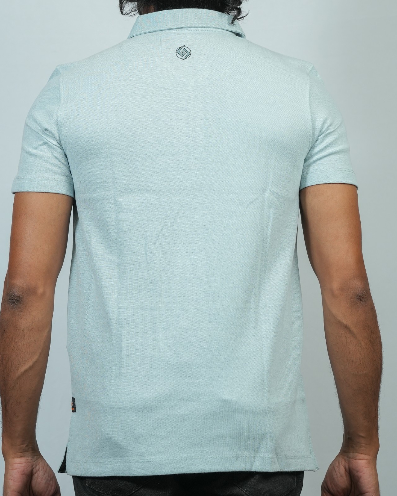 Picture of Shohure Sky Blue Color Zipper Polo Tshirt Sky Blue