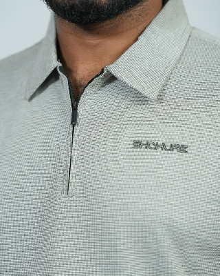 Picture of Shohure Olive Color Zipper Polo Tshirt Olive