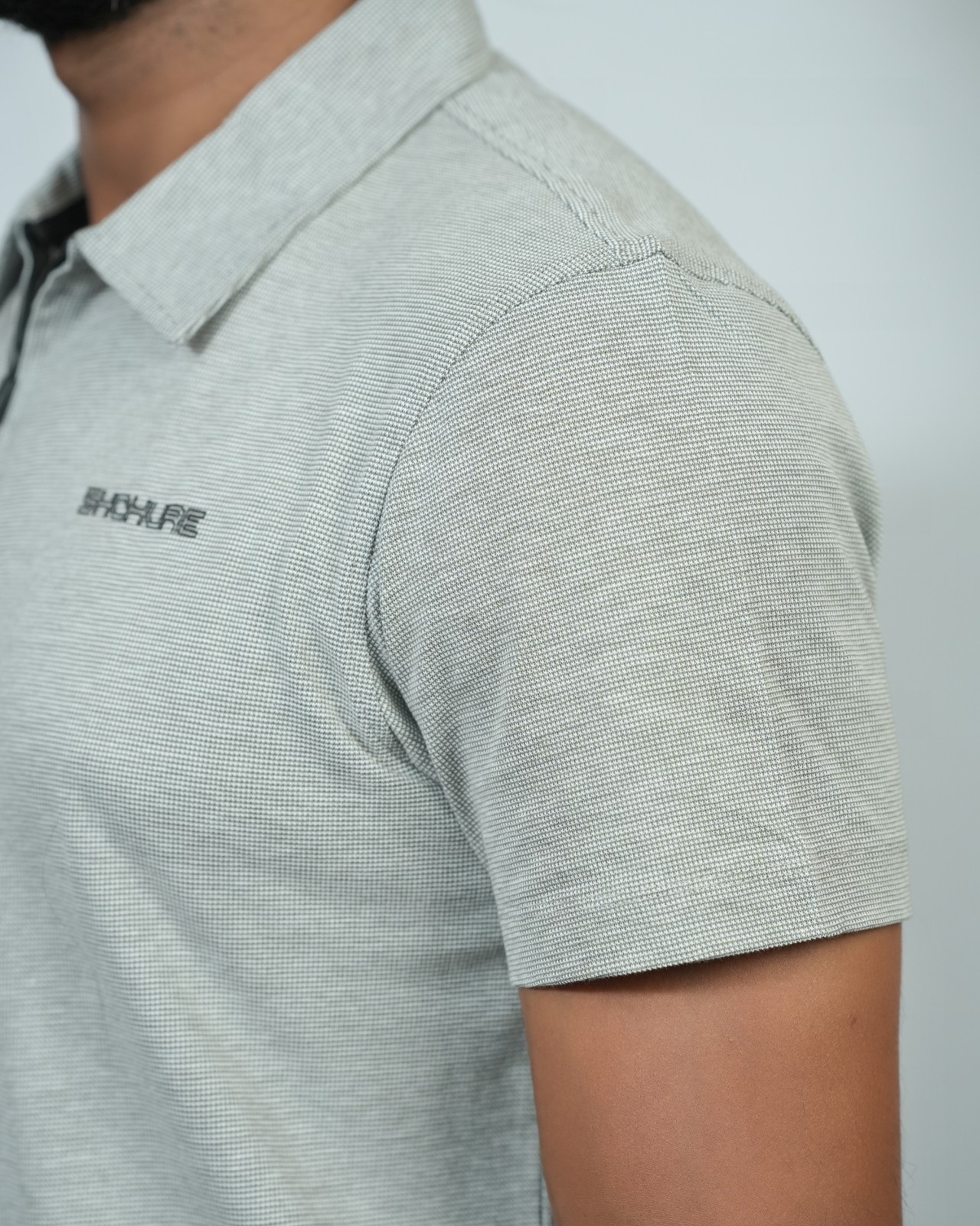 Picture of Shohure Olive Color Zipper Polo Tshirt Olive