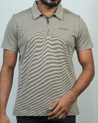 Picture of Shohure Biscuits Color Zipper Polo Tshirt Biscuits