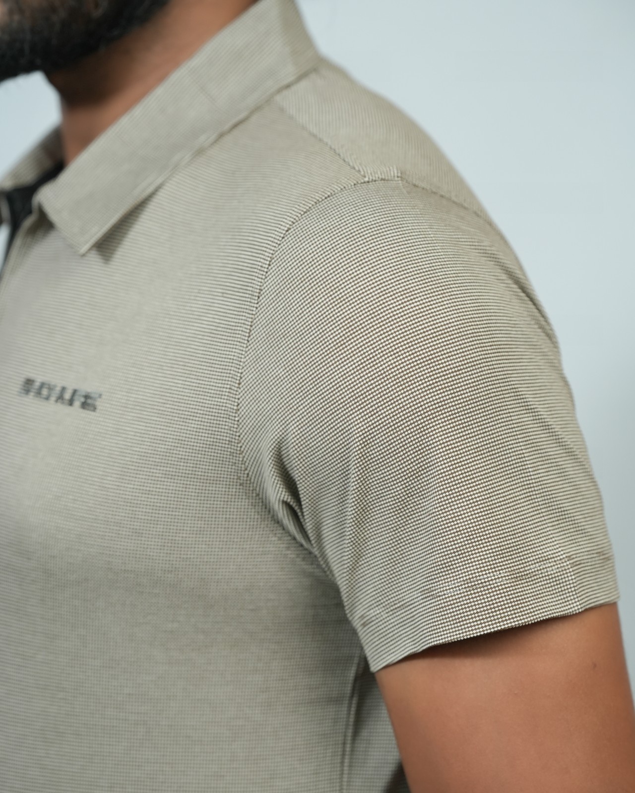 Picture of Shohure Biscuits Color Zipper Polo Tshirt Biscuits