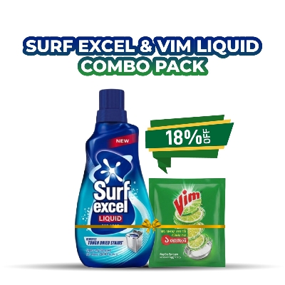 Picture of Surf Excel & Vim Liquid Combo Pack (500ml+75ml)