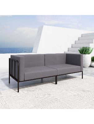 Picture of Minimax Sofa Brown 72.8 W x 30.7 D x 27.6 H (in) Grey