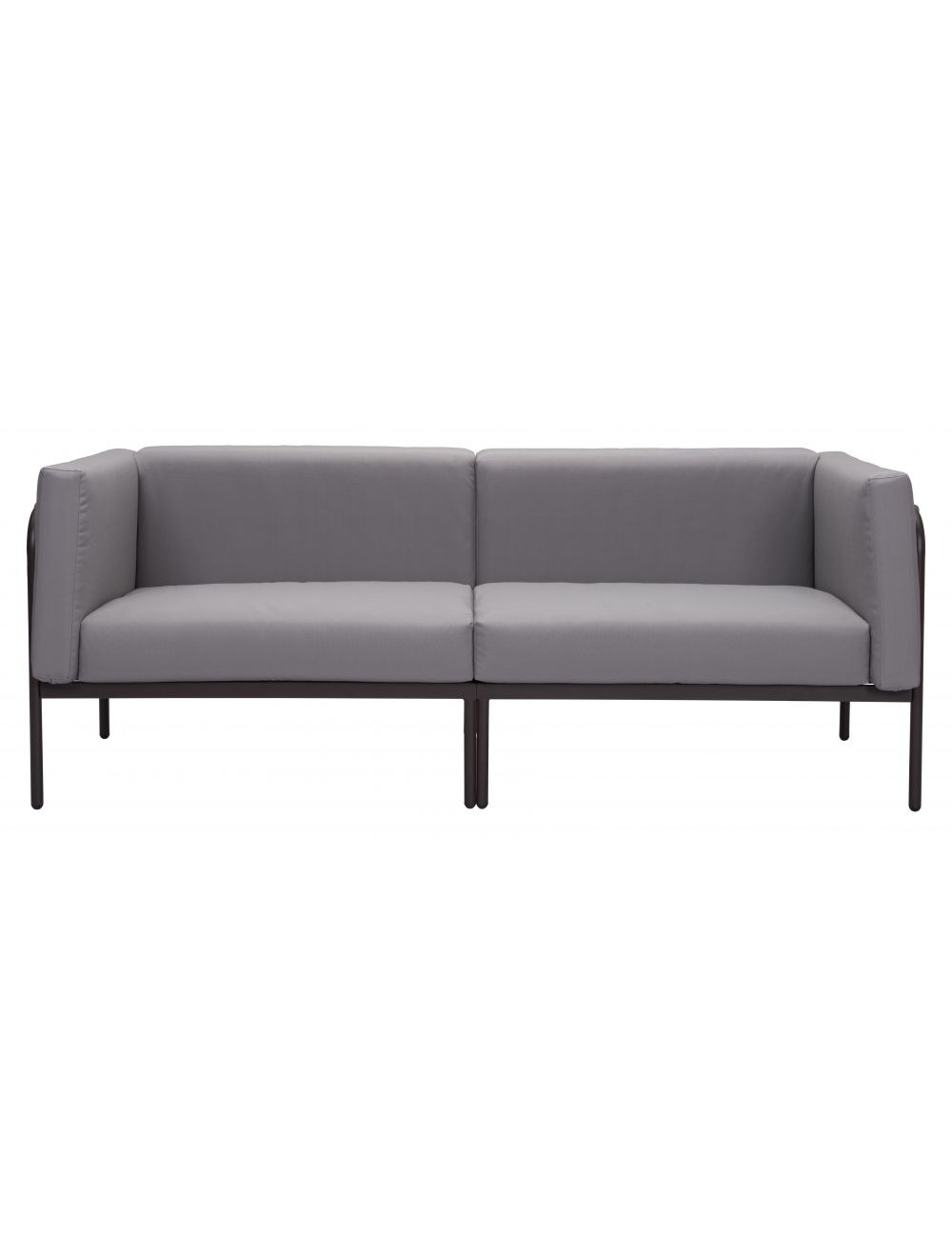 Picture of Minimax Sofa Brown 72.8 W x 30.7 D x 27.6 H (in) Grey