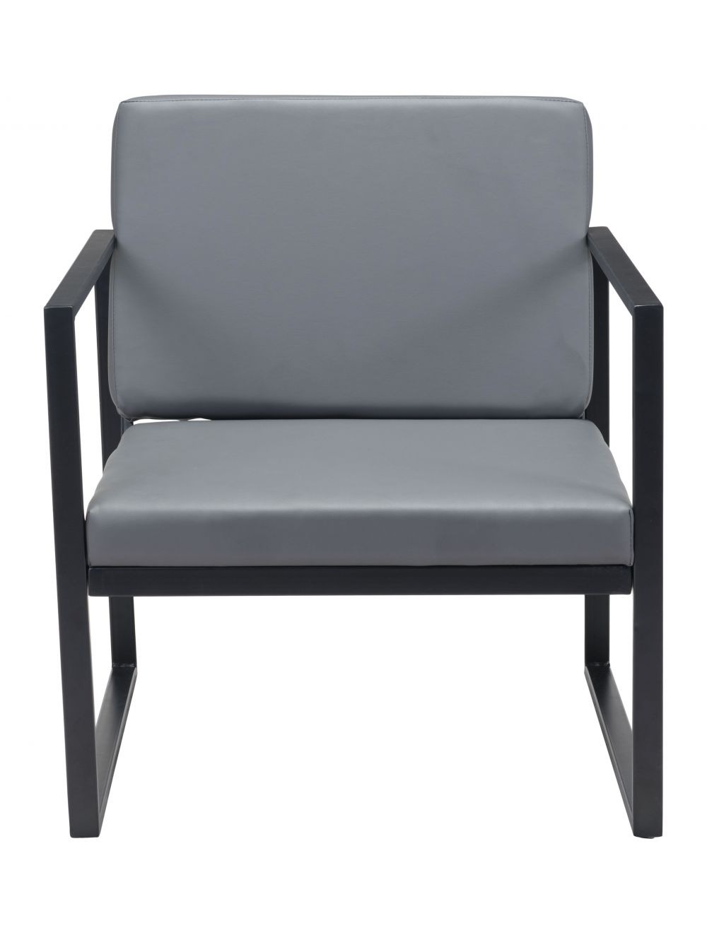 Picture of Stylish Modern Sofa ,23.6 W x 24.4 D x 30.3 H (in) Gray and Black Grey