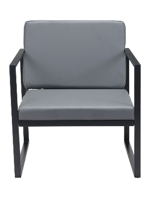 Picture of Stylish Modern Sofa ,23.6 W x 24.4 D x 30.3 H (in) Gray and Black Grey