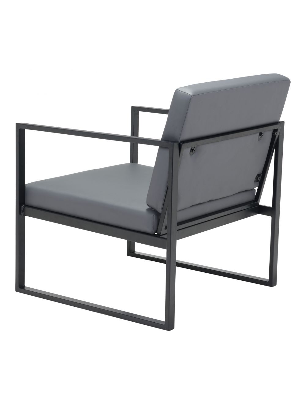 Picture of Stylish Modern Sofa ,23.6 W x 24.4 D x 30.3 H (in) Gray and Black Grey