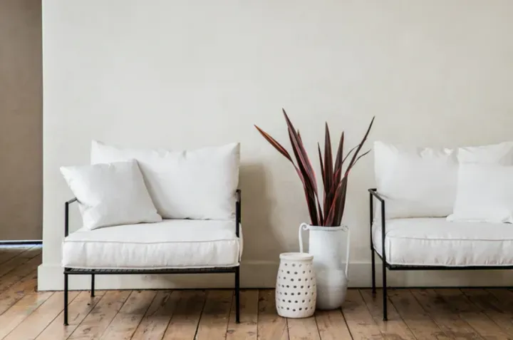 Picture of Stylish Modern Sofa ,23.6 W x 24.4 D x 30.3 H (in),Black and White Black