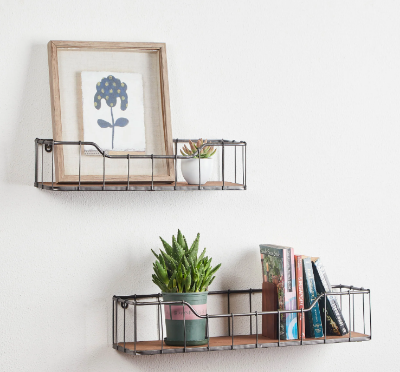 Picture of Minimax Farmhouse-Pack 2 Wall Shelf Garage Storage Rack Floating Shelves,(24.0 In. L X 7.0 In. W X 5.0 In. H) Brown