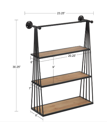 Picture of Minimax Revell Wall-mounted Hanging Shelf - 23x30 in. Multicolor