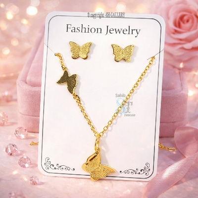 Picture of Premium Butterfly Jewelry Set – Necklace, Bracelet & Earrings
