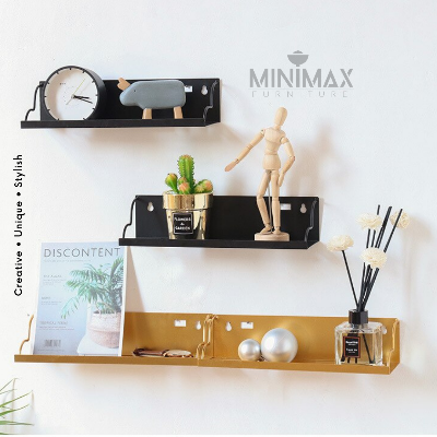 Picture of MiniMax Wall Hanging Shelf (Set of 02) Black