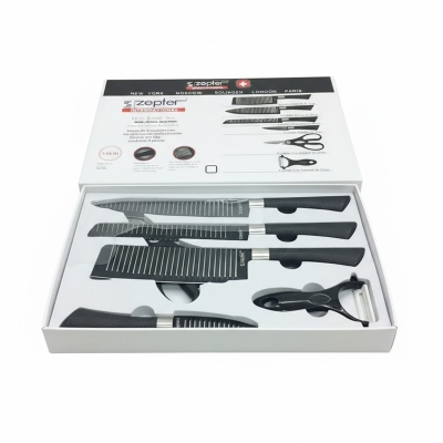 Picture of 6 Pcs Knife Set Non-Stick Coating Stainless Steel (Black)