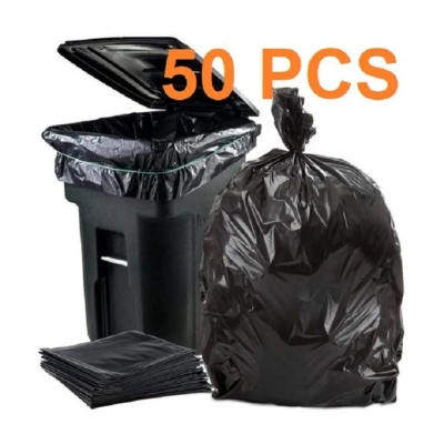 Picture of BLACK (24" X18") 50PCS Trash Bag / Poly Bag / Garbage Bag / Moyla Felar Bag / Polibag