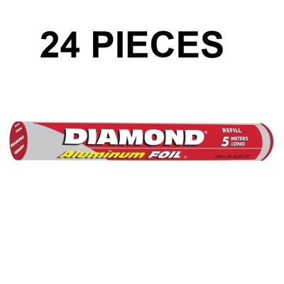 Picture of Diamond Aluminum Foil Heavy Duty 5 Meter 24 pice 1 cartoon (Silver)