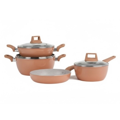 Picture of Kiam 7 Pcs Chromatic Ceramic Granite Cookware Set (Induction bottom)