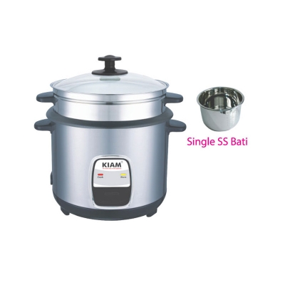 Picture of Kiam Rice cooker Steel – (One SS bati & One Coating bati) Straight SJBS-804 = 2.8 Ltr.