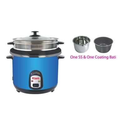 Picture of Kiam Rice cooker Steel (One SS Bati & One Coating Bati) Straight SJBS-8704 = 2.8 Ltr.
