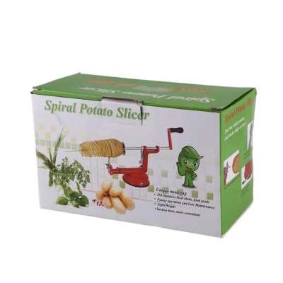 Picture of Potato Chips Maker, Manual spiral potato chips twister slicer cutter tornado twist machine (Red)