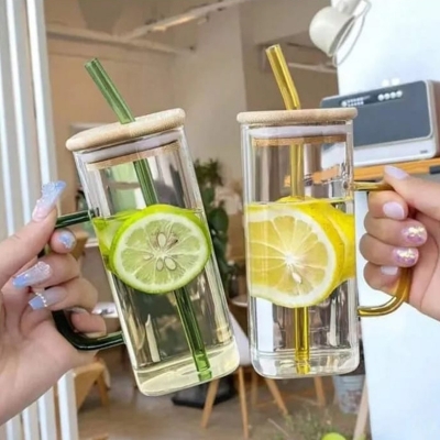 Picture of 1PC Premium-Square Mason Jar 400ml - Elegant Glass Container for Storage, Preservation and Decor, Airtight Lid, Versatile