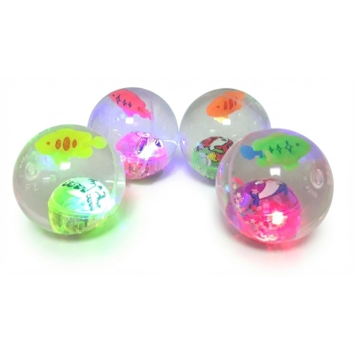 Picture of 2 pcs LED Flashing Luminous Rubber Bouncing Ball