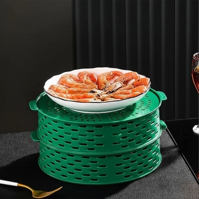 Picture of 5 Layer Food Insulation Covers Transparent Stackable Dustproof Leftovers Food Storage Box Container Kitchen Organization_Prime Mall