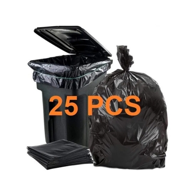 Picture of Black (30" X20") 25PCS Trash Bag / Poly Bag / Garbage Bag / Moyla Felar Bag / Polibag (Black)