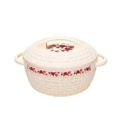 Picture of KIAM Flora Insulated Half Stainless Steel Designer Food Hotpot - 1300 ML