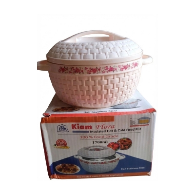 Picture of KIAM Flora Stainless Steel Designer Food Hot pot - 1700 ML (Silver)