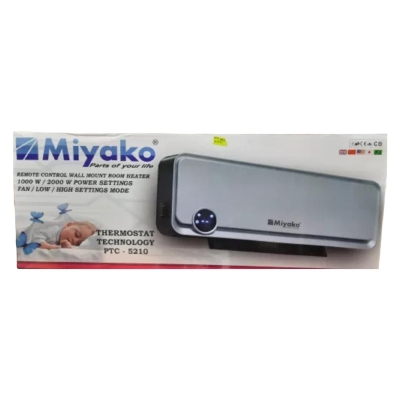 Picture of Miyako Remote Control Wall Mount Room Heater PTC-5210 (Black)