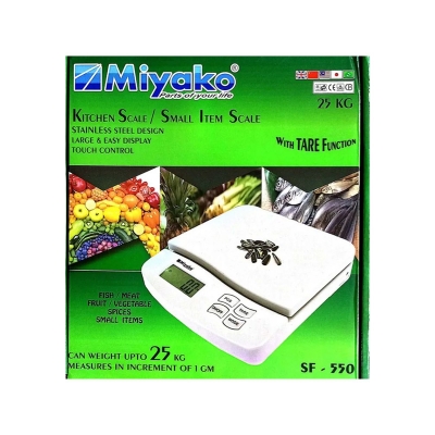 Picture of Miyako SF-550 Kitchen Scale /Jewelry Scale/ Small Item Scale Touch Control 25 kg (White)