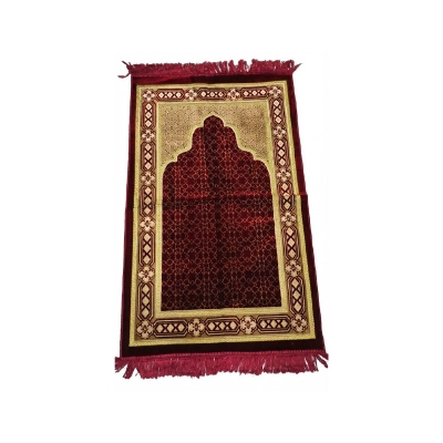 Picture of Multi-Colour Velvet Jaynamaz- Made in Turkey
