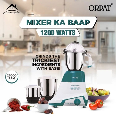 Picture of Orpat Kitchen Platinum Mixer Blender Plus Grinder 1200 Watt (2 Years warranty)