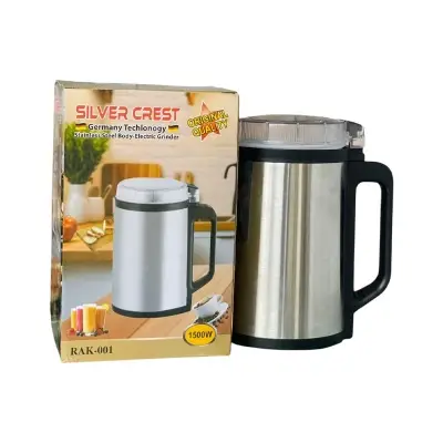 Picture of Silver Crest 1500W Stainless Steel Electric Mini Grinder | Powerful Multi-Purpose Dry & Wet Grinder for Kitchen Use