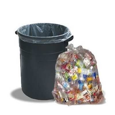 Picture of Transparent (16" X12") 20PCS Trash Bag / Poly Bag / Garbage Bag / Moyla Felar Bag / Polibag (White)