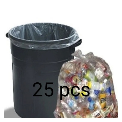 Picture of Transparent (24"x18") 25 pcs trash bag/poly bag/garbage bag/garbage bag/polybag - dustbin (White)