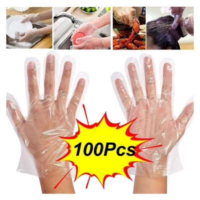 Picture of 100 পিস এমবসড পলিথিন গ্লাভস - hand gloves