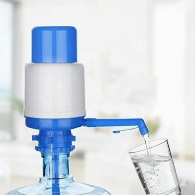 Picture of Manual Water Pump For Bottle - Easily Dispense Water From Bottles With This Manual Water Pump Dispenser - Providing Convenience For Your Home Or Office (Blue)