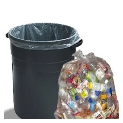 Picture of Transparent (16" X12") 200 PCS Trash Bag / Poly Bag / Garbage Bag / Moyla Felar Bag / Polibag (White)