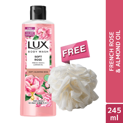 Picture of Lux Body Wash French Rose & Almond 245ml (Free Loofah)